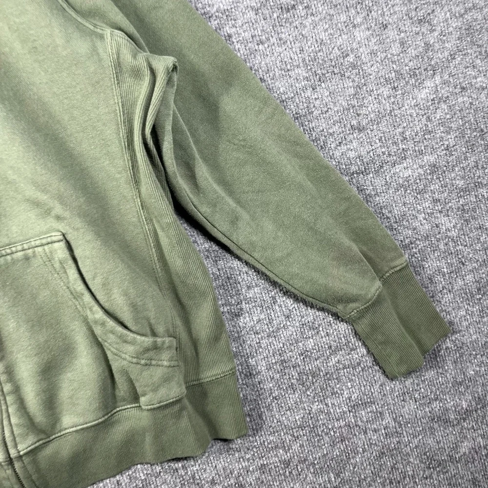 Peloton Full Zip Hoodie Women's Green Ribbed Side Panel Logo Sports Y2K‎ - XL